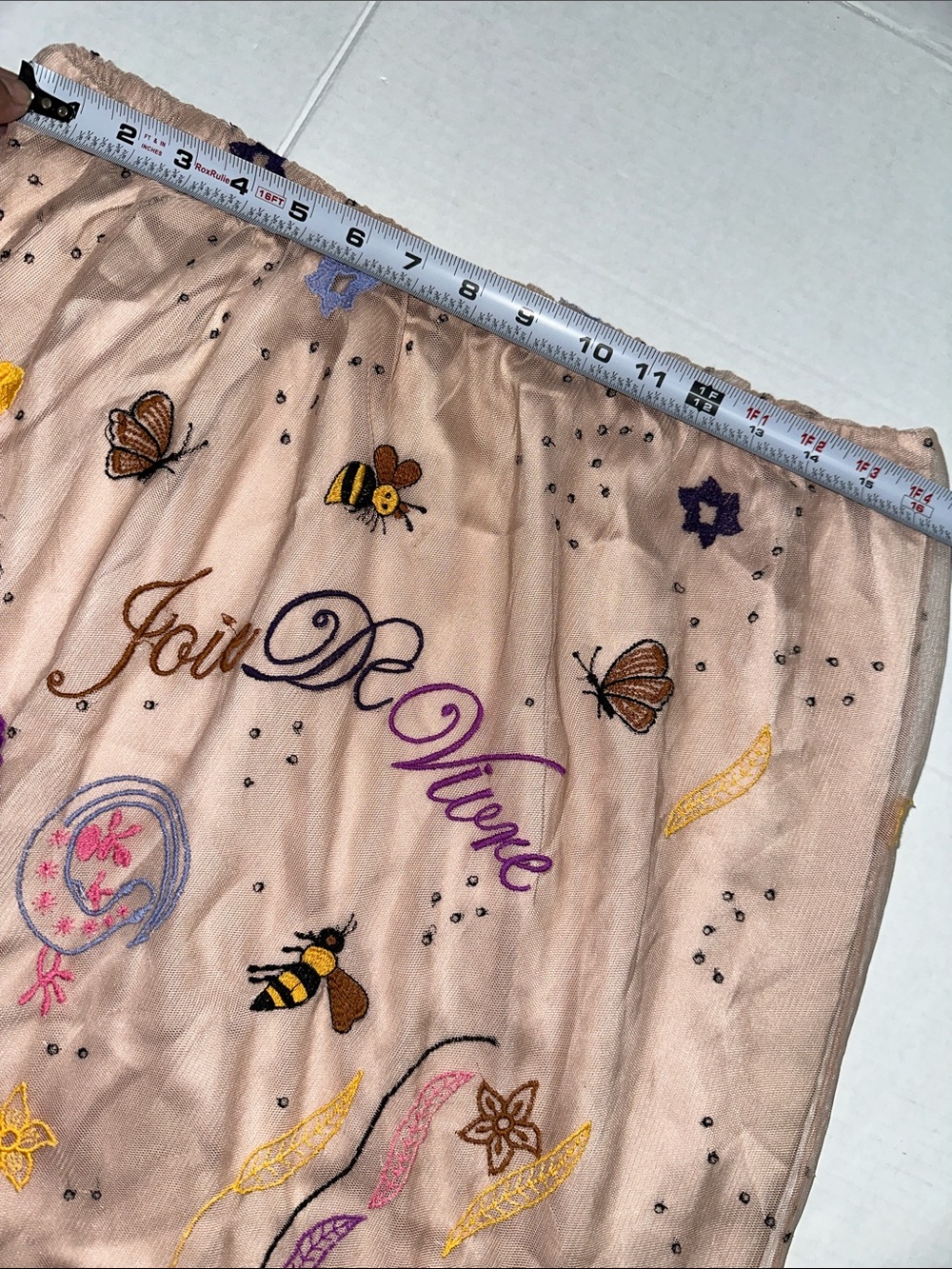 Anthropologie Icon Embroidered Maxi Skirt Whimsy Nature Fairy Womens XL - Picture 10 of 11